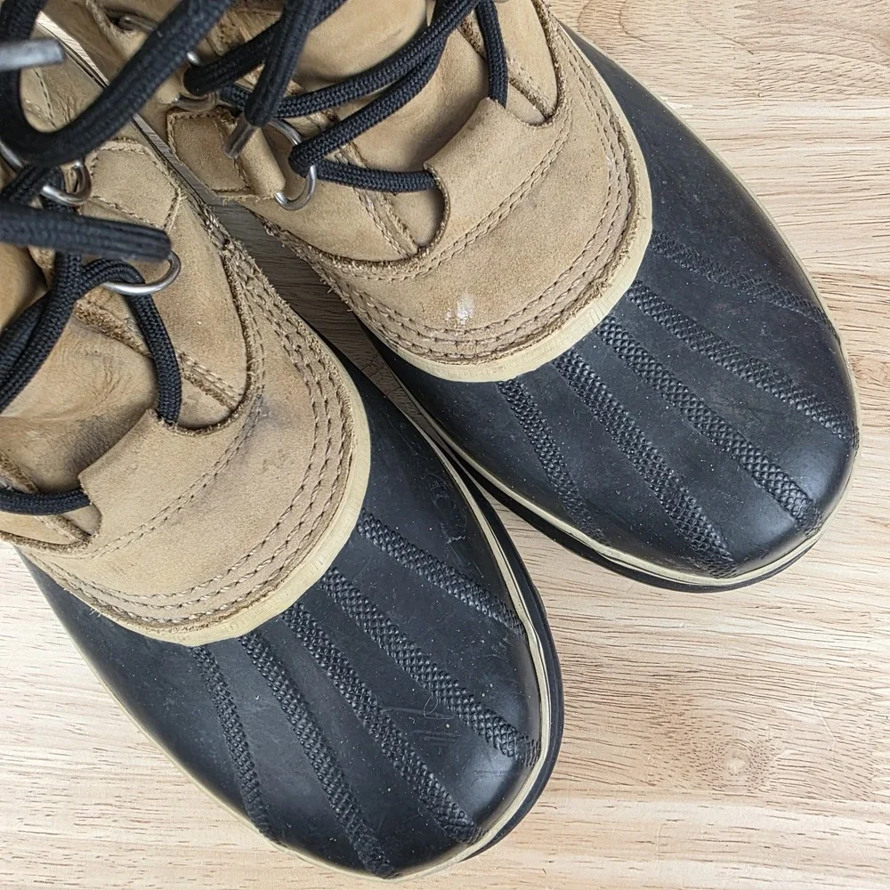 Sorel Caribou Boots Mens Size 10 Buff Tan Waterproof Insulated Winter NM1000-281
